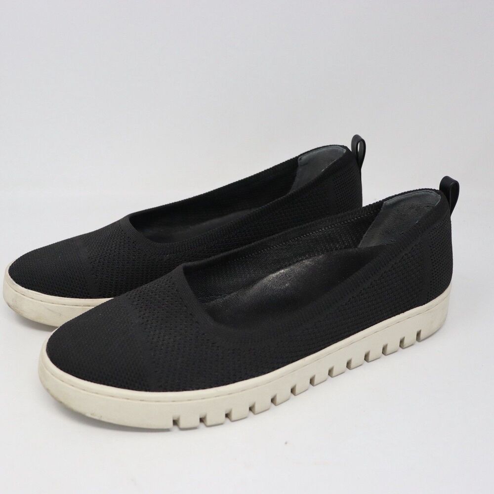 Vionic Uptown Skimmer Knit Womens Size 11 Black Platform Slip On Ballet Flats